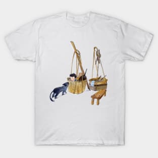 Drawing Cat Art T-Shirt